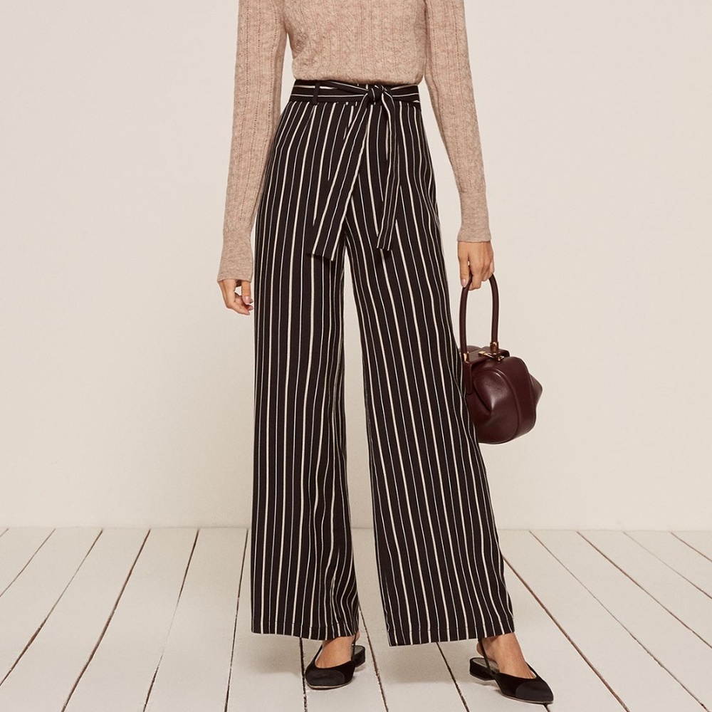 Reformation Belmont Pant in Sorrento Stripe
